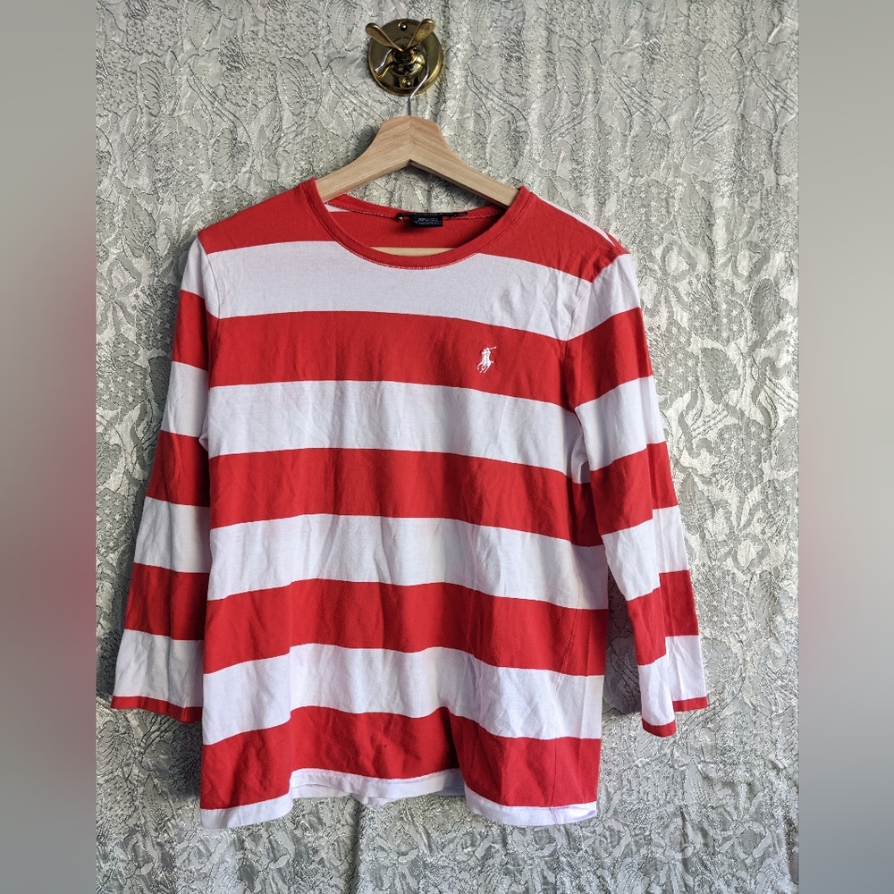Ralph Lauren Sport Red and White striped top